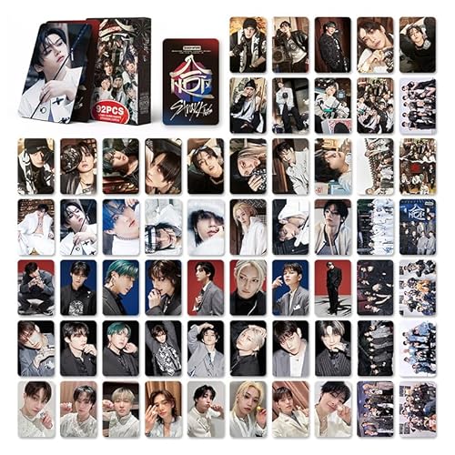 Musolera Stray Kids Cards Stray Kids HOP Fotoalbum, 60 Karten, 32 Aufkleber, Stray Kids Mini Fotokarten, Mini-Fotokarten, Mini-Poster für Fans, Geschenk (HOP1) (HOP2) von Musolera