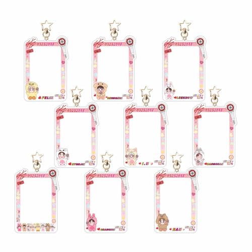 Skzoo Fotokarten, Ring, Schlüsselanhänger, Halterung für Photocard, Badge, wasserdicht, Anime, Cartoon, Fotohalter, Karten, Idole, Schutz, Bankkarten, Stray Kids, Card Keychain für Kinder, DIY (I.N) von Musolera
