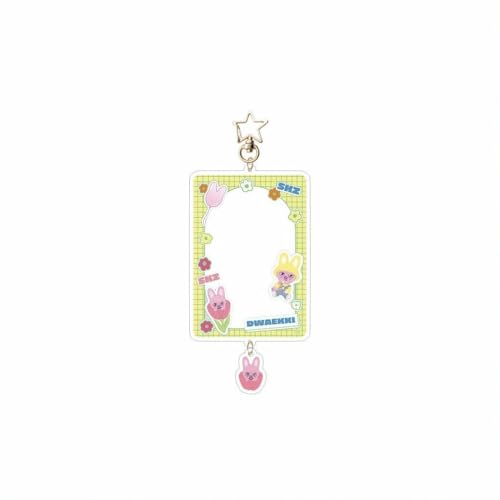 Skzoo Fotokarten Ringhalter Halterung Photocard Badge Wasserdicht Kawaii Fotohalter Karten Idole Schutz Cartoon Bankkarten Stray Kids Card Schlüsselanhänger für Kinder DIY (Changbin) von Musolera