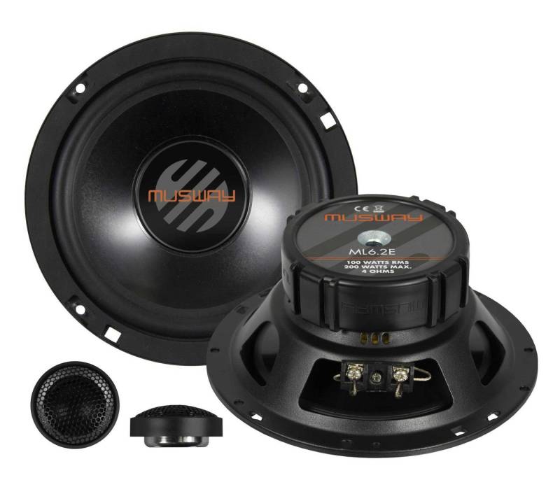 Musway ML6.2E 16,5 cm (6,5) 2-Wege Lautsprecher Komponentensystem Auto-Lautsprecher (16 cm) von Musway