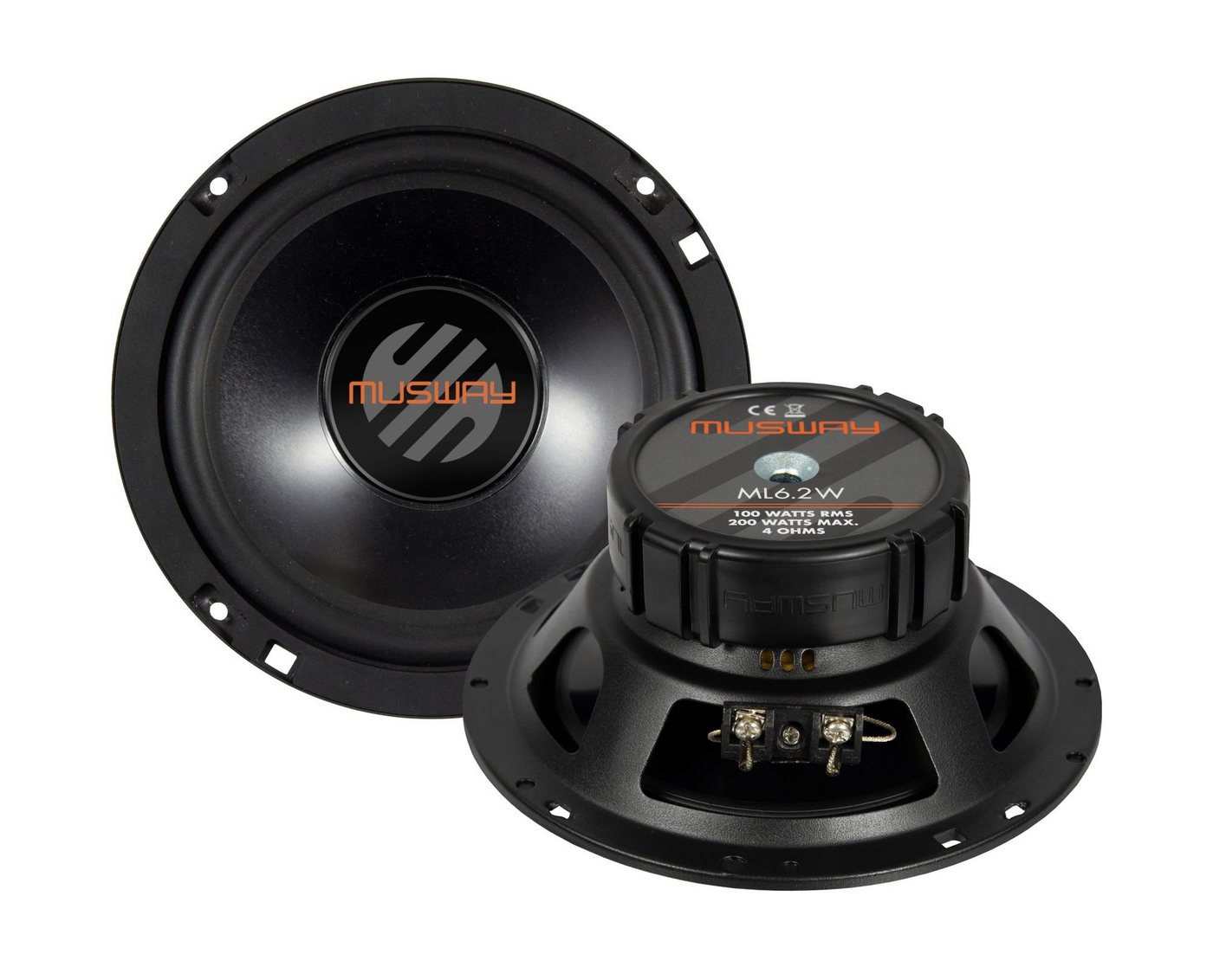 Musway ML6.2W 16,5 CM (6.5) KICKBASS TIEFMITTELTÖNER LAUTSPRECHER Auto-Lautsprecher (100 W, Musway ML6.2W 16,5 CM (6.5) KICKBASS TIEFMITTELTÖNER LAUTSPRECHER) von Musway