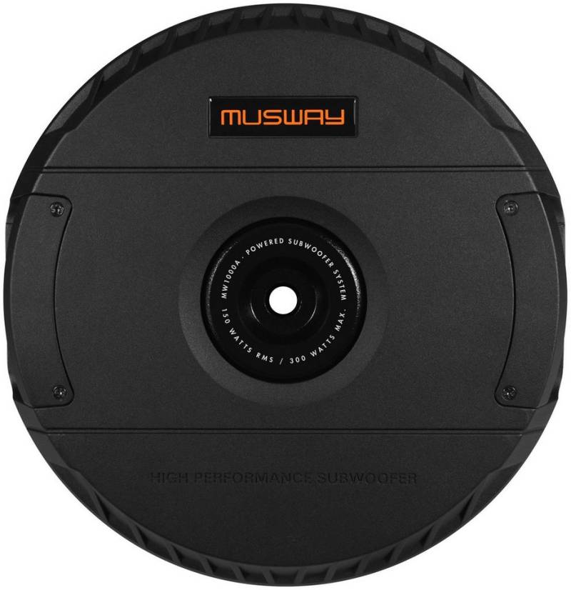Musway MW1000A Aktiv-Reserverad Subwoofer 28 cm auch Notrad 300 Watt Auto-Subwoofer (150 W, max.: W 28 cm) von Musway