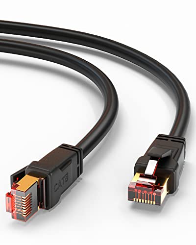 MutecPower 10m Cat 8 Netzwerkkabel außen bereich Wasserdicht Hochgeschwindigkeits 40Gbps 2000MHz RJ45 Patchkabel S/FTP Ethernet Kabel POE Gigabit LAN Kabel für PS5/4 Router Modem TV Switch Laptop PC MutecPower 10m Cat 8 Netzwerkkabel außen bereich Wasserdicht Hochgeschwindigkeits 40Gbps 2000MHz RJ45 Patchkabel S/FTP Ethernet Kabel POE Gigabit LAN Kabel für PS5/4 Router Modem TV Switch Laptop PC von MutecPower