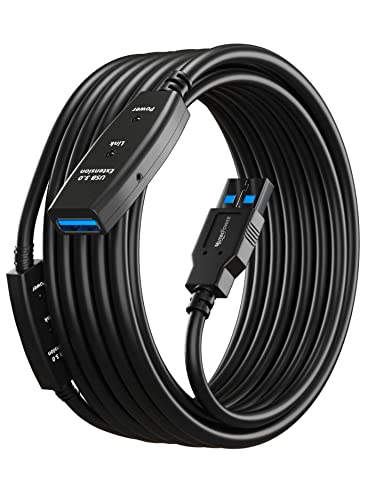 MutecPower 10m USB 3.0 Aktiv Kabel männlich zu weiblich - Kabel mit 2 Verlängerung Chipsatz - Repeater-/Verlängerungskabel - 10 Meter von MutecPower