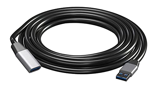 MutecPower 1m Aktives USB 3.0 Stecker auf Buchse Verlängerungskabel USB A Repeater Kabel – Schwarz 1 Meter – kompatibel mit Laptops, Festplatten, Xbox, PS4, VR etc. von MutecPower