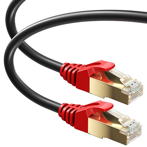 MutecPower 20m CAT 7 Außen Verwendung wasserdicht Direct Burial RJ45 Ethernet Netzwerkkabel - SSTP - 600 MHz - Schwarz 20 Meter mit kabelbinder und klemmen MutecPower 20m CAT 7 Außen Verwendung wasserdicht Direct Burial RJ45 Ethernet Netzwerkkabel - SSTP - 600 MHz - Schwarz 20 Meter mit kabelbinder und klemmen von MutecPower