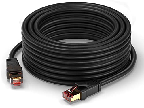 MutecPower 30m Cat 8 Netzwerkkabel außen bereich Wasserdicht Hochgeschwindigkeits 40Gbps 2000MHz RJ45 Patchkabel S/FTP Ethernet Kabel POE Gigabit LAN Kabel für PS5/4 Router Modem TV Switch Laptop PC MutecPower 30m Cat 8 Netzwerkkabel außen bereich Wasserdicht Hochgeschwindigkeits 40Gbps 2000MHz RJ45 Patchkabel S/FTP Ethernet Kabel POE Gigabit LAN Kabel für PS5/4 Router Modem TV Switch Laptop PC von MutecPower