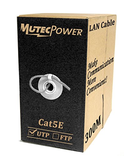 MutecPower CAT5E Indoor Ethernet RJ45 300M - CCA - Internet Router Web Netzwerk-Patchkabel LAN-Kabel 1000ft von MutecPower