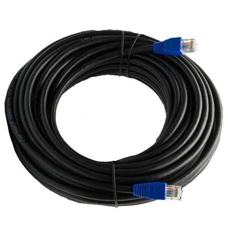 MutecPower CAT5E Patchkabel 20m Außen Verwendung wasserdicht - UTP - Direct Burial Ethernet Netzwerkkabel/Ethernet Kabel mit RJ-45 Stecker - Schwarz - CCA - 20 Meter von MutecPower