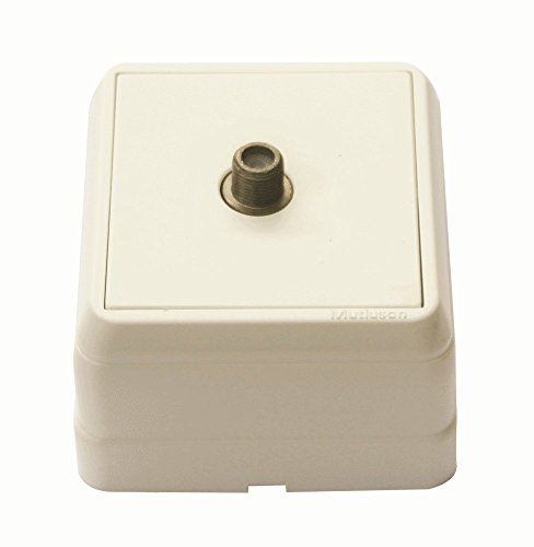 Mutlusan Bron Sat TV Enddose Stichdose F-Antennendose Aufputz Weiss von Mutlusan