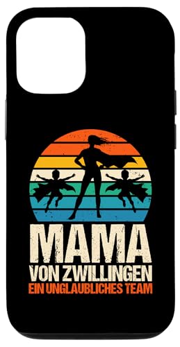 Superhelden Mama Und Zwillinge Hülle für iPhone 12/12 Pro von Mutter Zwillingsmama Muttertag Zwillinge