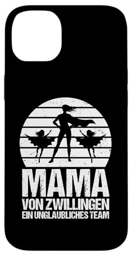 Superhelden Mama Und Zwillinge Hülle für iPhone 14 Plus von Mutter Zwillingsmama Muttertag Zwillinge