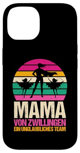 Superhelden Mama Und Zwillinge Hülle für iPhone 14 von Mutter Zwillingsmama Muttertag Zwillinge