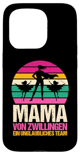 Superhelden Mama Und Zwillinge Hülle für iPhone 15 Pro von Mutter Zwillingsmama Muttertag Zwillinge