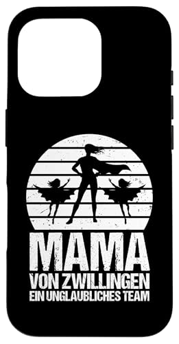 Superhelden Mama Und Zwillinge Hülle für iPhone 16 Pro von Mutter Zwillingsmama Muttertag Zwillinge