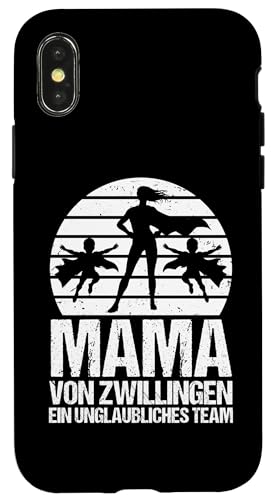 Superhelden Mama Und Zwillinge Hülle für iPhone X/XS Superhelden Mama Und Zwillinge Hülle für iPhone X/XS von Mutter Zwillingsmama Muttertag Zwillinge