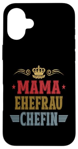 Beste Mama Ehefrau Chefin Lustig Muttertag Geschenkidee Frau Hülle für iPhone 16 Plus Beste Mama Ehefrau Chefin Lustig Muttertag Geschenkidee Frau Hülle für iPhone 16 Plus von Muttertagsgeschenk für Damen Geburtstagsgeschenk
