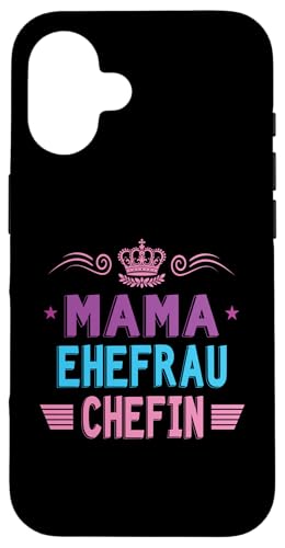 Beste Mama Ehefrau Chefin Lustig Muttertag Geschenkidee Frau Hülle für iPhone 16 Beste Mama Ehefrau Chefin Lustig Muttertag Geschenkidee Frau Hülle für iPhone 16 von Muttertagsgeschenk für Damen Geburtstagsgeschenk