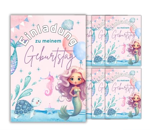 Mutzauber Meerjungfrau Einladungskarten Kindergeburtstag – 12er Set | Magische Einladungskarten für Mädchen & Jungen | Hochwertiges 350g Papier | Perfekt für Meerjungfrauen-Party & Geburtstagsfeiern Mutzauber Meerjungfrau Einladungskarten Kindergeburtstag – 12er Set | Magische Einladungskarten für Mädchen & Jungen | Hochwertiges 350g Papier | Perfekt für Meerjungfrauen-Party & Geburtstagsfeiern von Mutzauber