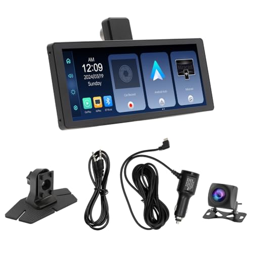 Muyilanc 10,26-Auto-Touchscreen, Carplay Android Auto mit Rückfahrkamera, 4K/1080P-Dashcam für Vorn und Hinten, Mirror Link, WLAN Muyilanc 10,26-Auto-Touchscreen, Carplay Android Auto mit Rückfahrkamera, 4K/1080P-Dashcam für Vorn und Hinten, Mirror Link, WLAN von Muyilanc