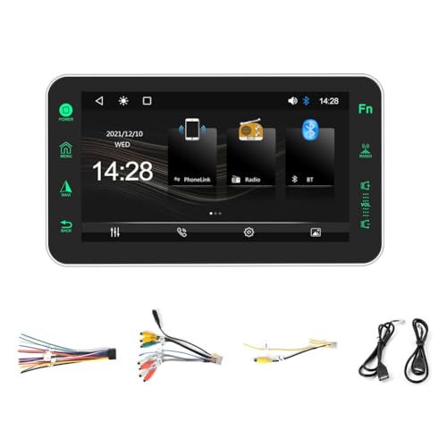 Muyilanc 1Din 8 Autoradio HD 1080P Bildschirm Multimedia Player Player Kabelgebundenes Carplay Android Auto Auto Stereo von Muyilanc