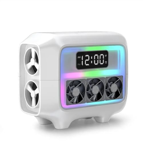 Muyilanc Bluetooth-Lautsprecher Stereo-Lautsprecher Kabelloses Ladegerät Pad LED-Licht Schnellladestation für Smartphone A von Muyilanc