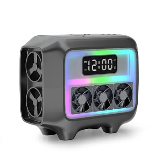 Muyilanc Bluetooth-Lautsprecher Stereo-Lautsprecher Kabelloses Ladegerät Pad LED-Licht Schnellladestation für Smartphone C von Muyilanc