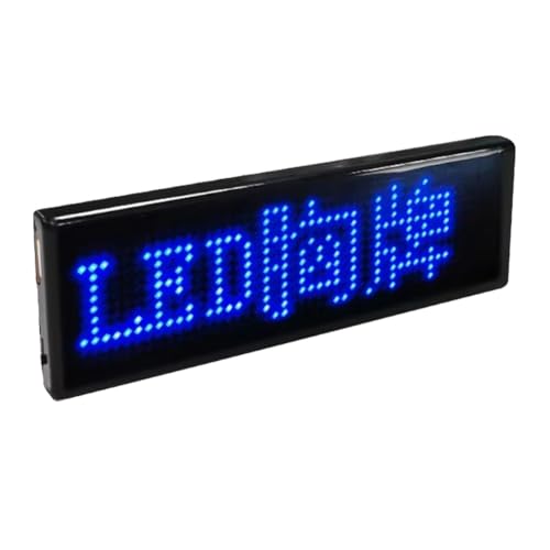 Muyilanc Mehrsprachiges Digitales LED-Abzeichen, Wiederaufladbar über USB, Programmierbarer Text, Namensschild, Scroll-Tag, Schildmodul, Anzeige A Muyilanc Mehrsprachiges Digitales LED-Abzeichen, Wiederaufladbar über USB, Programmierbarer Text, Namensschild, Scroll-Tag, Schildmodul, Anzeige A von Muyilanc