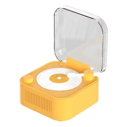 Muyilanc Vintage -Plattenspieler Drahtloser Bluetooth -Lautsprecher Langer Akkulaufleben Dekorative Gelb Gelb Muyilanc Vintage -Plattenspieler Drahtloser Bluetooth -Lautsprecher Langer Akkulaufleben Dekorative Gelb Gelb von Muyilanc