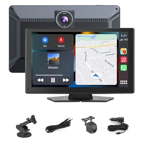 Muyilanc Wireless CarPlay Bildschirm 4K+1080P Dual-Kamera-Dashcam Tragbares Auto-Audio mit Android Auto Muyilanc Wireless CarPlay Bildschirm 4K+1080P Dual-Kamera-Dashcam Tragbares Auto-Audio mit Android Auto von Muyilanc