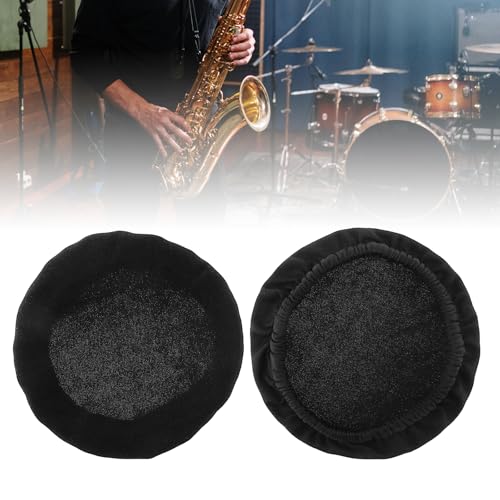 MuzcYM 2 Stück wiederverwendbare Polyester-Baumwoll-Saxophon-Trompetenhorn-Dämpfer-Abdeckung für Altsaxophon/Trompete, staubdicht und geräuschlos, staubdichte Windinstrumenten-Hupenabdeckung MuzcYM 2 Stück wiederverwendbare Polyester-Baumwoll-Saxophon-Trompetenhorn-Dämpfer-Abdeckung für Altsaxophon/Trompete, staubdicht und geräuschlos, staubdichte Windinstrumenten-Hupenabdeckung von MuzcYM