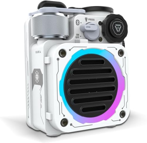 Muzen Cyber Cube Bluetooth-Lautsprecher, Bluetooth 5.0, kabelloser wasserdichter tragbarer Lautsprecher mit Fidget Spinner, kristallklarer Sound mit RGB-LED-Licht, für drinnen und draußen von Muzen