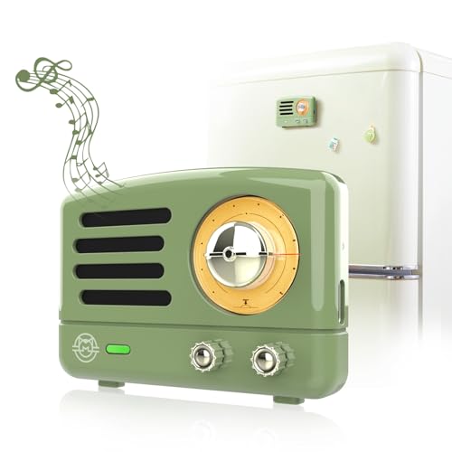 Muzen Bluetooth Lautsprecher Klein mit Magnet, Magnetischer Mini Bluetooth-Lautsprecher, Retro Design, Tragbar, Bluetooth 5.3, USB-C Laden, Kühlschrankmagnet, Geschenk für Frauen Männer (Grün) Muzen Bluetooth Lautsprecher Klein mit Magnet, Magnetischer Mini Bluetooth-Lautsprecher, Retro Design, Tragbar, Bluetooth 5.3, USB-C Laden, Kühlschrankmagnet, Geschenk für Frauen Männer (Grün) von Muzen