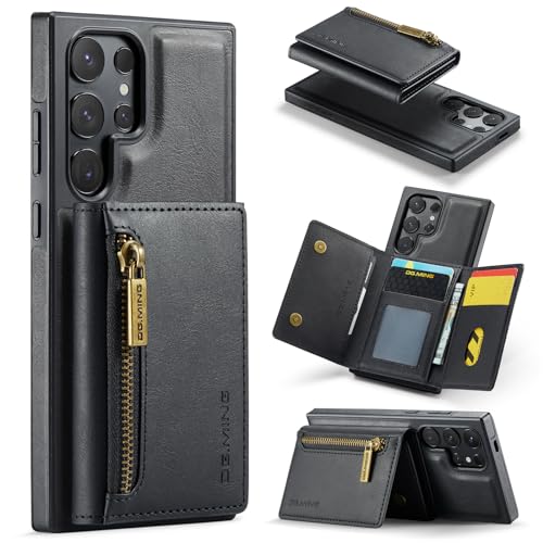 Mxinxiu 2-in-1-Schutzhülle für Samsung Galaxy S24 FE, Premium-Lederhülle, Reißverschluss, abnehmbare Brieftaschen-Schnalle, Schwarz Mxinxiu 2-in-1-Schutzhülle für Samsung Galaxy S24 FE, Premium-Lederhülle, Reißverschluss, abnehmbare Brieftaschen-Schnalle, Schwarz von Mxinxiu