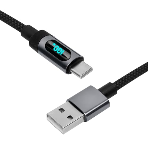 MxyVrix 100W USB C auf USB C Kabel, 1M PD Schnellladekabel mit LED-Anzeige, USB-C Nylon-Geflecht Schnell Ladekabel C auf C Kompatibel mit MacBook Pro/Air, Galaxy S24/S23 MxyVrix 100W USB C auf USB C Kabel, 1M PD Schnellladekabel mit LED-Anzeige, USB-C Nylon-Geflecht Schnell Ladekabel C auf C Kompatibel mit MacBook Pro/Air, Galaxy S24/S23 von MxyVrix