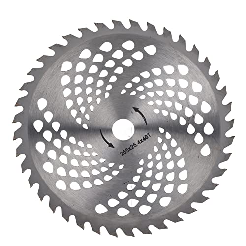 Freischneider-Trennscheiben, 255 x 25,4 mm, Rasenmäher-Sägeblatt, mehr aggregierte Schnittfläche, 1,4 mm dicker Ersatz für Sträucher für den Garten von Mxzzand