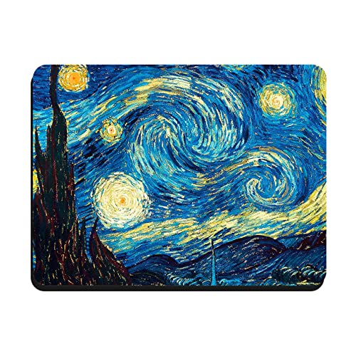 My Custom Style Klassische Neopren-Fußmatte, Sternennacht, Van Gogh# 18 x 22 cm von My Custom Style