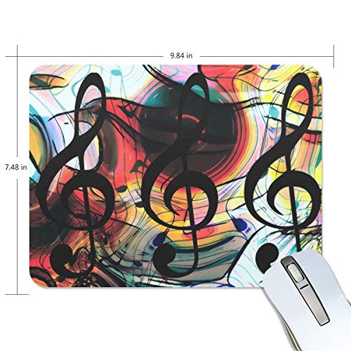 My Daily Abstrakte Musik Notenschlüssel Mauspad 25 x 19 x 0,5 cm, rutschfeste Gummiunterseite Pad für Gaming & Büro von My Daily