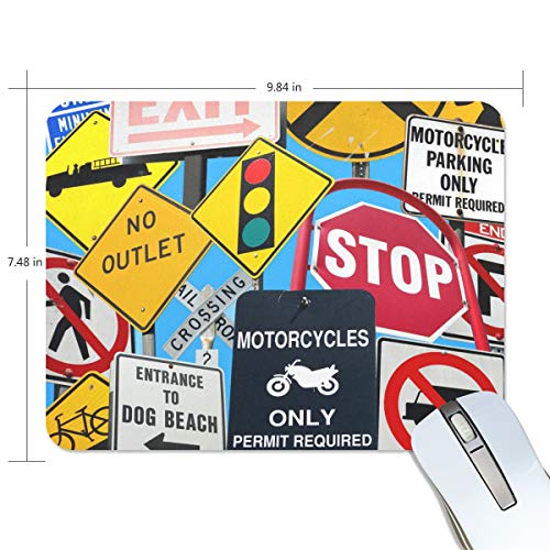 My Daily Verkehrszeichen Mauspad 25,0 x 19,0 x 0,5 cm, rutschfeste Gummiunterseite Pad für Gaming & Büro von My Daily