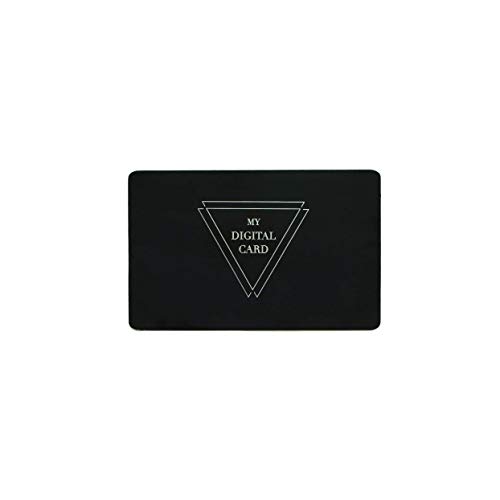 Digitale Visitenkarte - Sigma Card NFC/QR Code, mattschwarzes Metall (Silber) inkl. eigener Website ohne monatliche Gebühr als digitales Profil und kostenloser App für iOS und Android von My Digital Card