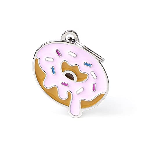 My Family Hundemarke Made in Italy, Donut, Hundeschild, Metall, emailliert, Lebensmittel-Kollektion, 30 x 34 mm, Metall My Family Hundemarke Made in Italy, Donut, Hundeschild, Metall, emailliert, Lebensmittel-Kollektion, 30 x 34 mm, Metall von My Family