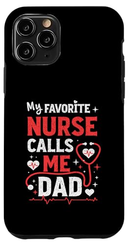 Meine Lieblingskrankenschwester nennt mich Papa Vatertag der Tochter Krankenschwester Hülle für iPhone 11 Pro Meine Lieblingskrankenschwester nennt mich Papa Vatertag der Tochter Krankenschwester Hülle für iPhone 11 Pro von My Favorite Nurse Calls Me Dad Father’s Day Nurse
