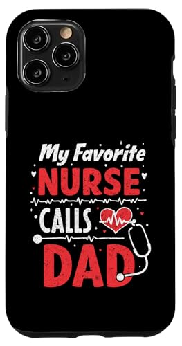 Meine Lieblingskrankenschwester nennt mich Papa Vatertag der Tochter Krankenschwester Hülle für iPhone 11 Pro Meine Lieblingskrankenschwester nennt mich Papa Vatertag der Tochter Krankenschwester Hülle für iPhone 11 Pro von My Favorite Nurse Calls Me Dad Father’s Day Nurse