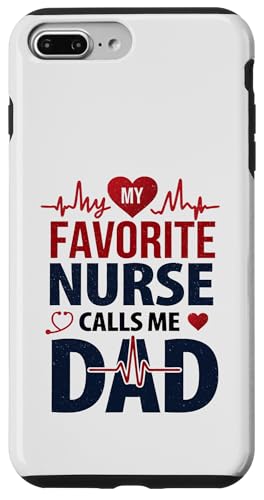 Meine Lieblingskrankenschwester nennt mich Papa Vatertag der Tochter Krankenschwester Hülle für iPhone 7 Plus/8 Plus Meine Lieblingskrankenschwester nennt mich Papa Vatertag der Tochter Krankenschwester Hülle für iPhone 7 Plus/8 Plus von My Favorite Nurse Calls Me Dad Father’s Day Nurse