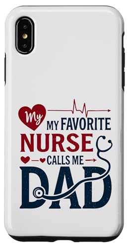 Meine Lieblingskrankenschwester nennt mich Papa Vatertag der Tochter Krankenschwester Hülle für iPhone XS Max Meine Lieblingskrankenschwester nennt mich Papa Vatertag der Tochter Krankenschwester Hülle für iPhone XS Max von My Favorite Nurse Calls Me Dad Father’s Day Nurse