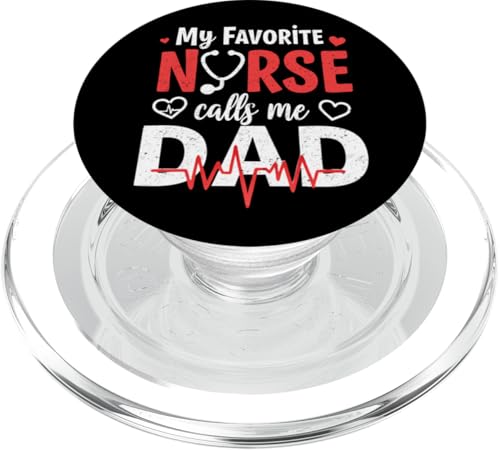 My Favorite Nurse Calls Me Dad Father's Day Nurse Heartbeat PopSockets PopGrip für MagSafe My Favorite Nurse Calls Me Dad Father's Day Nurse Heartbeat PopSockets PopGrip für MagSafe von My Favorite Nurse Calls Me Dad Father’s Day Nurse