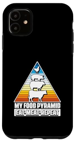 My Food Pyramid Meat Eater Barbecue Lover Grillen BBQ Hülle für iPhone 11 von My Food Pyramid BBQ Meat Eater Gift