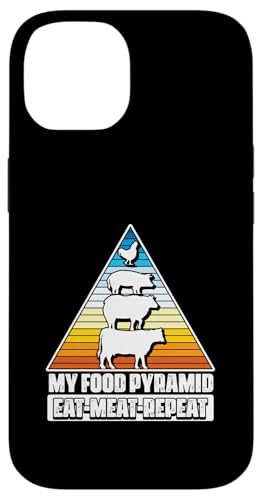 My Food Pyramid Meat Eater Barbecue Lover Grillen BBQ Hülle für iPhone 14 von My Food Pyramid BBQ Meat Eater Gift