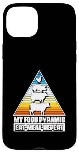 My Food Pyramid Meat Eater Barbecue Lover Grillen BBQ Hülle für iPhone 15 Plus von My Food Pyramid BBQ Meat Eater Gift