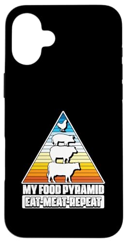 My Food Pyramid Meat Eater Barbecue Lover Grillen BBQ Hülle für iPhone 16 Plus von My Food Pyramid BBQ Meat Eater Gift